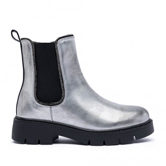 Ankle boot in a mix of materials for autumn and winter