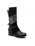 Ankle boot in a mix of materials for autumn and winter