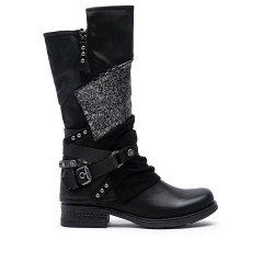 Ankle boot in a mix of materials for autumn and winter