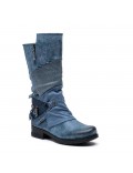 Ankle boot in a mix of materials for autumn and winter