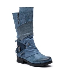Ankle boot in a mix of materials for autumn and winter