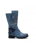 Ankle boot in a mix of materials for autumn and winter