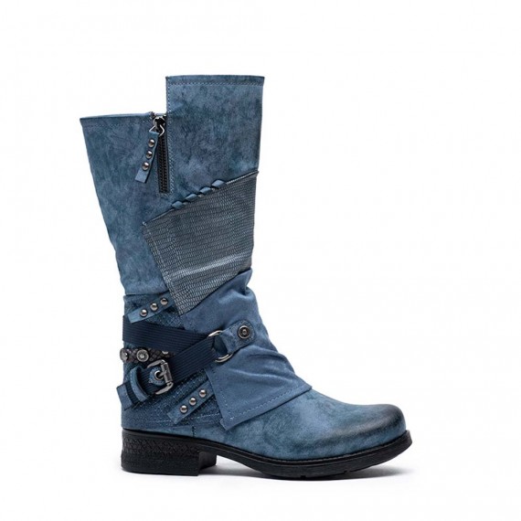 Ankle boot in a mix of materials for autumn and winter