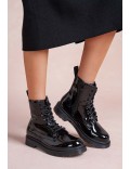 Ankle boot in a mix of materials for autumn and winter