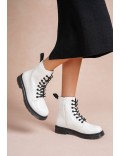 Ankle boot in a mix of materials for autumn and winter