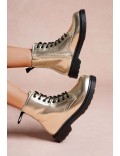 Ankle boot in a mix of materials for autumn and winter