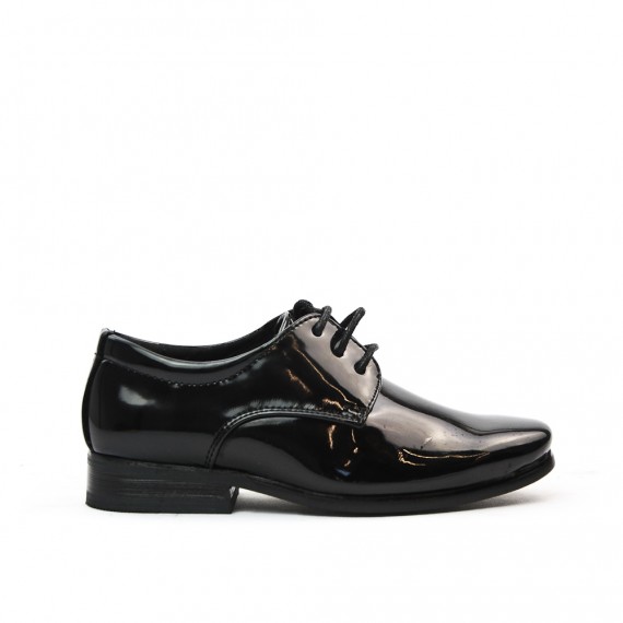Derby enfant en vernis noir à lacet
