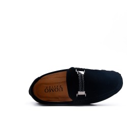 Child moccasin in black suede