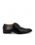 Derby noire à lacet en simili cuir