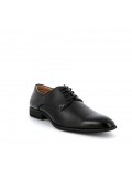 Derby noire à lacet en simili cuir