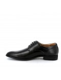 Derby noire à lacet en simili cuir