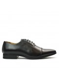 Derby noire à lacet en simili cuir