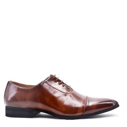Derby noire à lacet en simili cuir