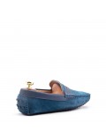 Mocassin en cuir daim à bride 