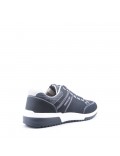 Basket homme à lacets en mix-matières