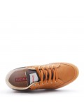 Basket homme à lacets en mix-matières
