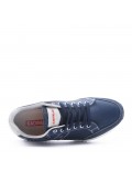 Mix-material sneakers with laces