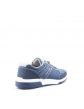 Basket homme à lacets en mix-matières