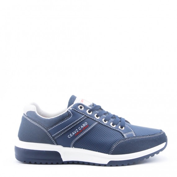 Mix-material sneakers with laces