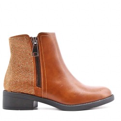 Bottine en simili cuir