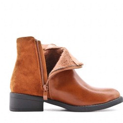 Bottine en simili cuir