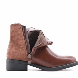 Bottine en simili cuir