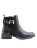 Faux leather ankle boot