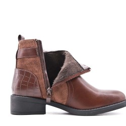 Bottine en simili cuir