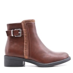 Bottine en simili cuir