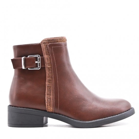 Bottine en simili cuir
