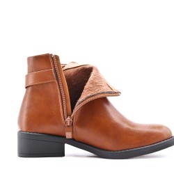 Bottine en simili cuir
