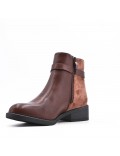 Faux leather ankle boot