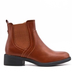 Bottine en simili cuir