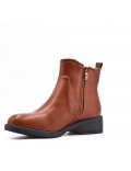 Faux leather ankle boot