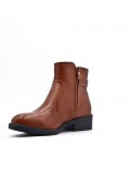 Faux leather ankle boot