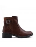 Faux leather ankle boot