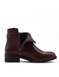 Faux leather ankle boot