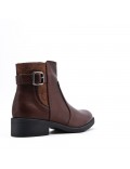 Faux leather ankle boot