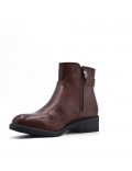 Faux leather ankle boot
