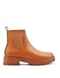 Faux leather ankle boot