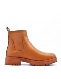 Faux leather ankle boot