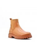 Faux leather ankle boot