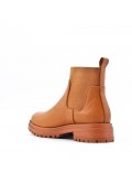 Faux leather ankle boot