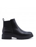 Faux leather ankle boot