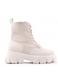 Ankle boot in a mix of materials for autumn and winter