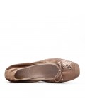Ballerine taupe à motif étoile en grande taille