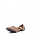 Ballerine taupe à motif étoile en grande taille