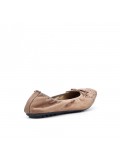 Ballerine taupe à motif étoile en grande taille