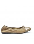 Beige comfort ballerina with star pattern