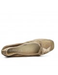 Beige comfort ballerina with star pattern